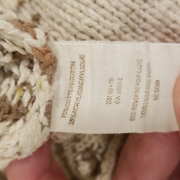 💕FREE PEOPLE💕 Poncho Style Kangaroo Pocket Tunic Hoodie ~ Tribal Aztec Medium - Picture 8 of 9